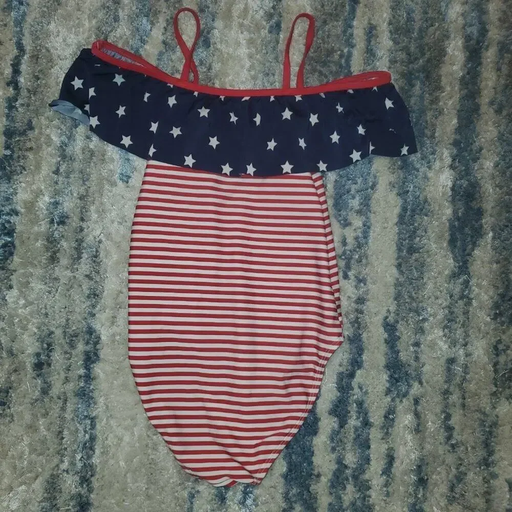 Childrens Place Patriotic One-Piece || sz 10/12 || EUC